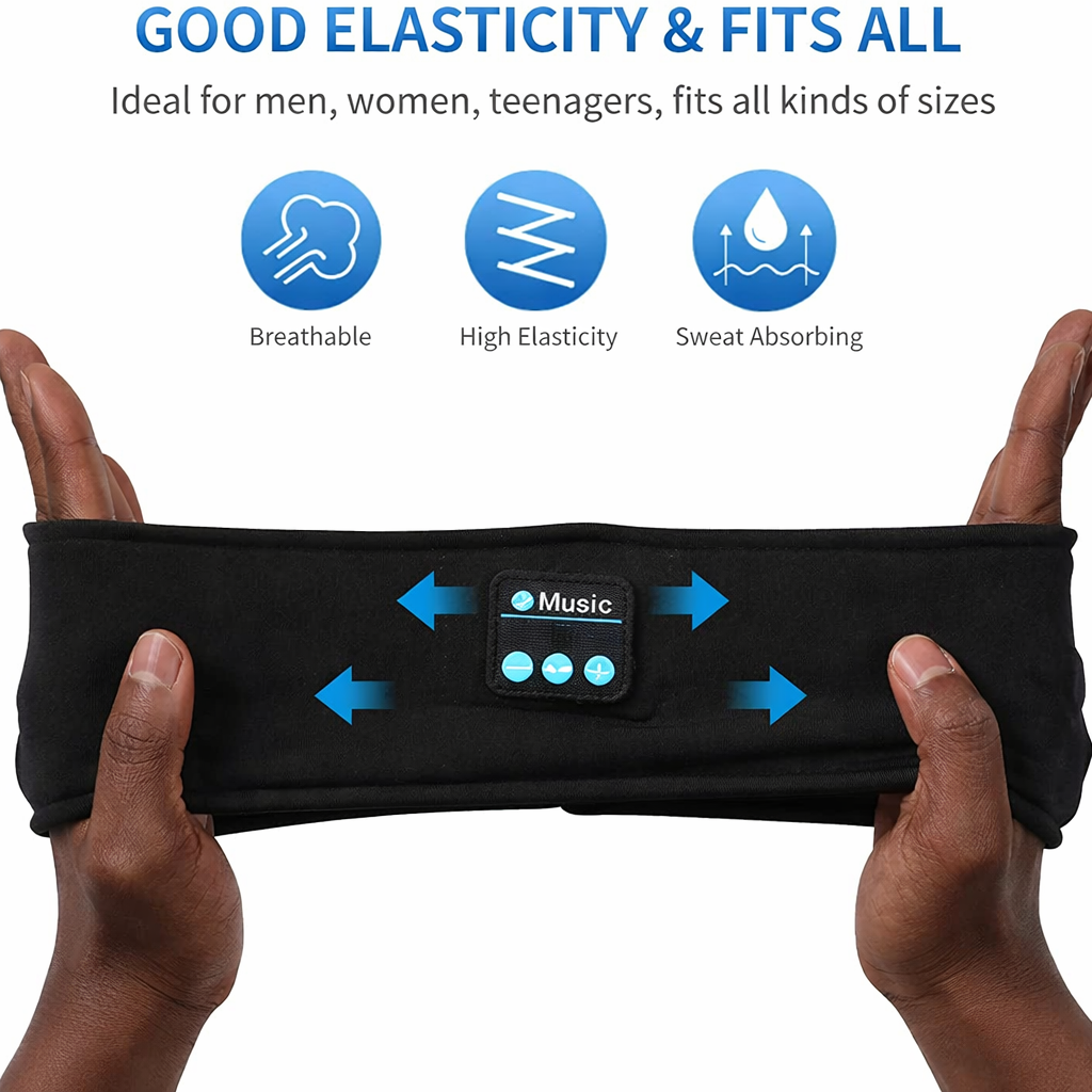 Bandeau Écouteurs Bluetooth 4-en-1 – Sommeil, Sport & Relaxation