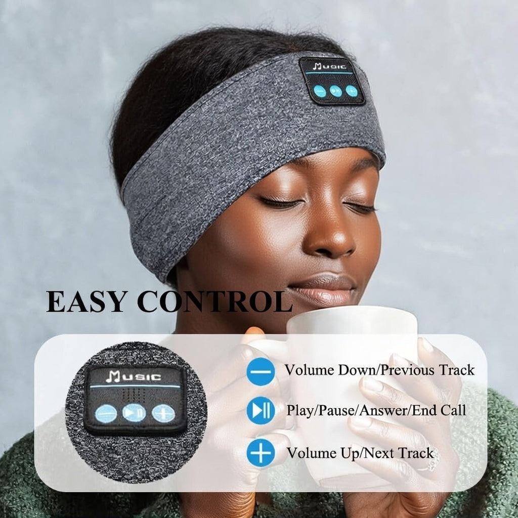Bandeau Écouteurs Bluetooth 4-en-1 – Sommeil, Sport & Relaxation