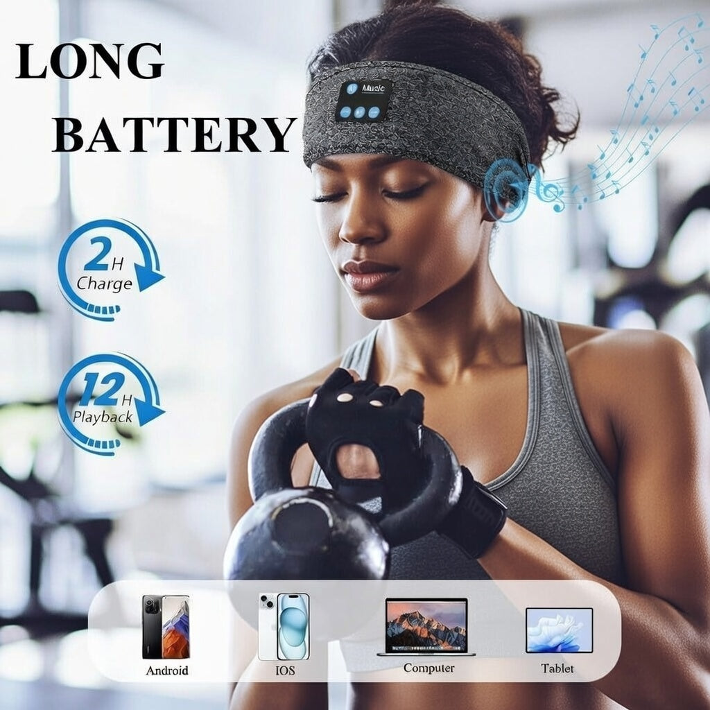 Bandeau Écouteurs Bluetooth 4-en-1 – Sommeil, Sport & Relaxation